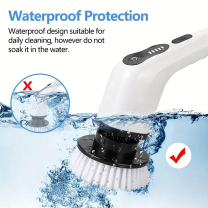 Stop Scrubbing by Hand!⚡Electric Spin Scrubber 9-in-1 Cordless Power Spin Scrubber