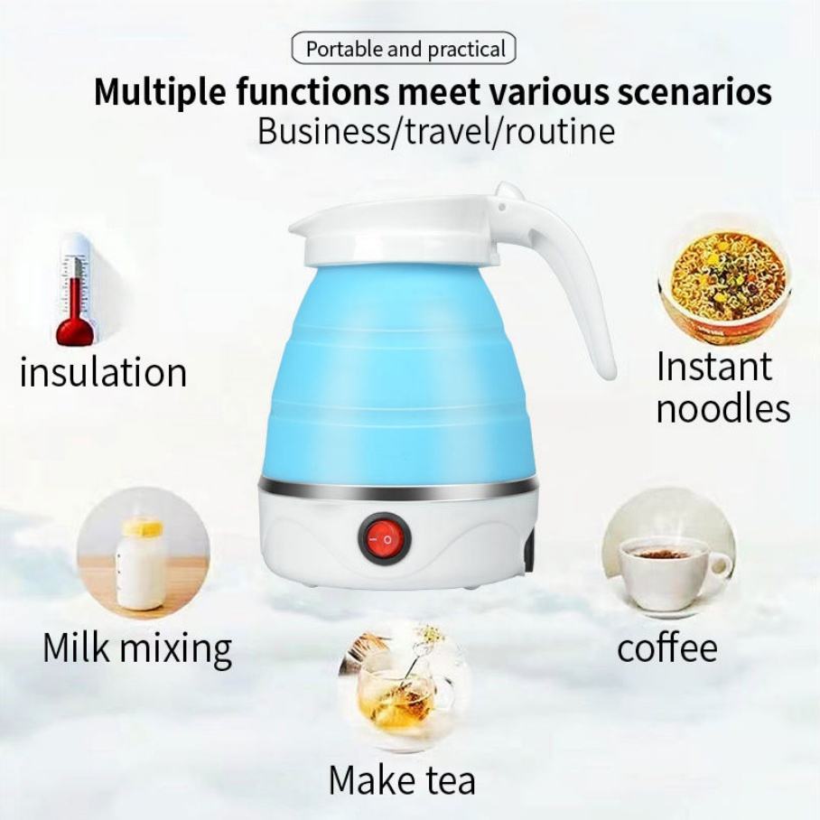 Foldable Electric Travel Kettle — Boils Water in 3 Minutes, Fits in Any Bag