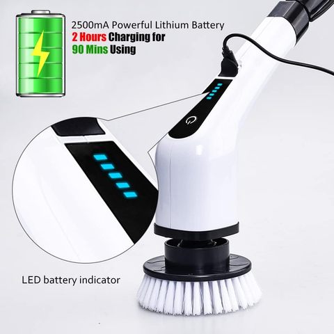 Stop Scrubbing by Hand!⚡Electric Spin Scrubber 9-in-1 Cordless Power Spin Scrubber