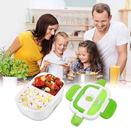 Self-Heating Electric Lunch Box — Hot Meals at Work, No Microwave Needed