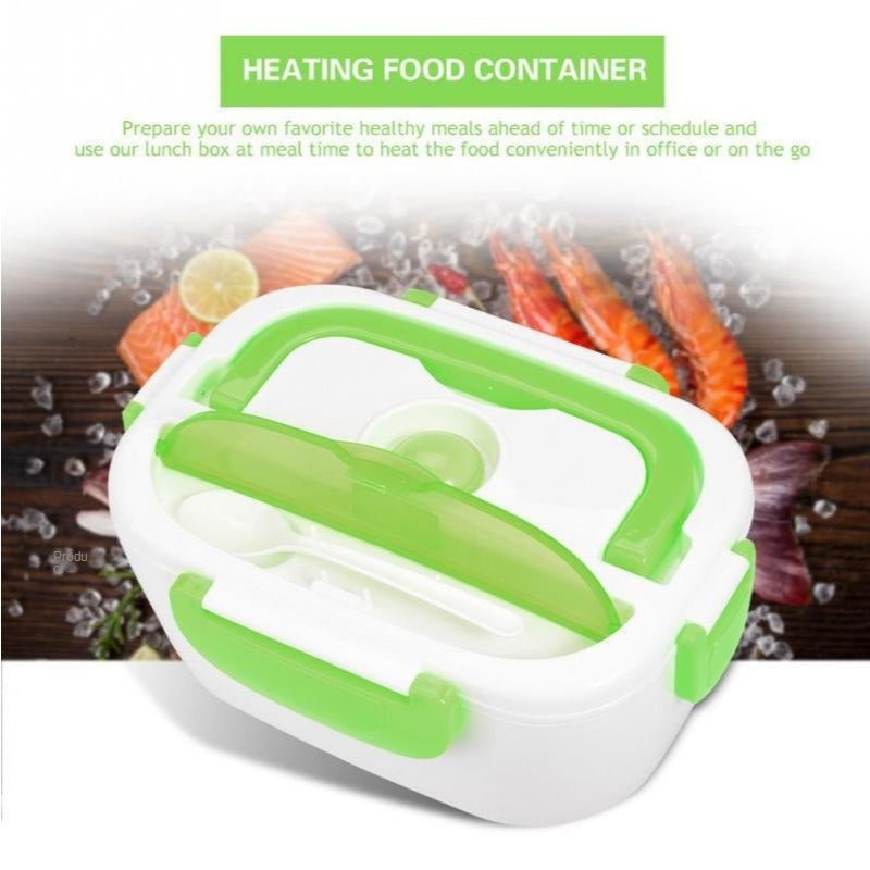 Self-Heating Electric Lunch Box — Hot Meals at Work, No Microwave Needed